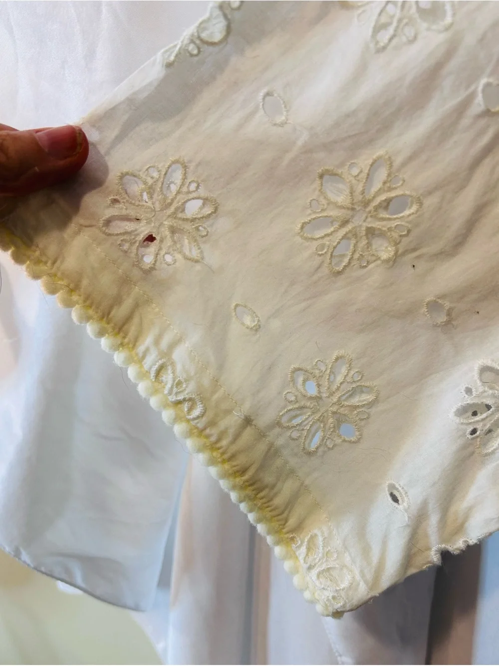 J. Crew NWT Eyelet Bib Tunic Swim Cover Up Cream Floral Pattern Cream Size XXL